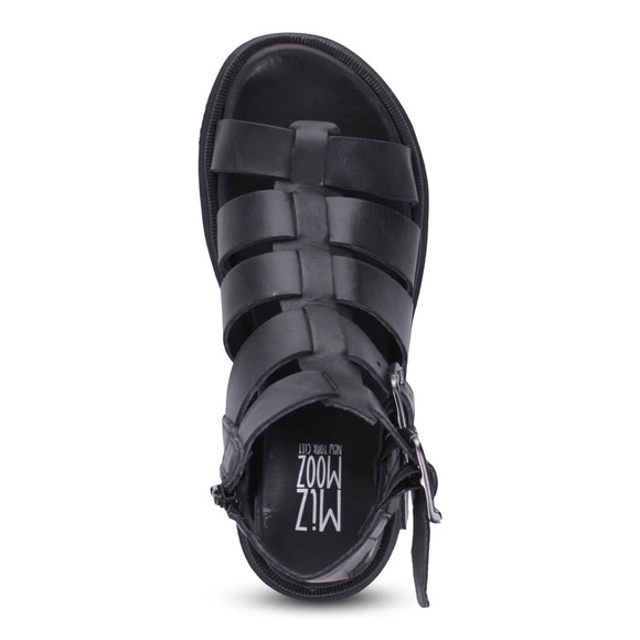 Miz Mooz Leather Black Panthea Flatform Sandal - Picture 6 of 7